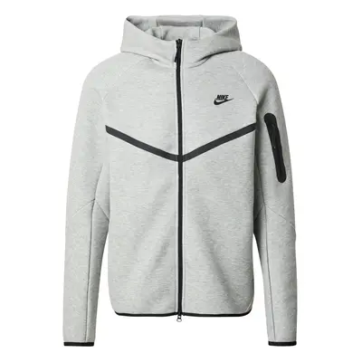 Nike Sportswear Tréning póló 'TECH FLEECE' sötétszürke / szürke melír / fekete