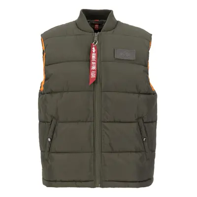 ALPHA INDUSTRIES Mellény olíva / piros / fehér