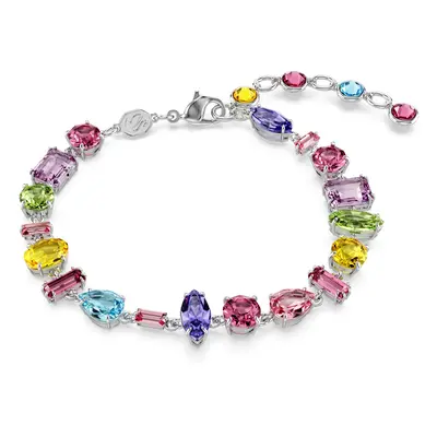 Swarovski Karkötő 'Gema' sárga / citromzöld / magenta / ezüst