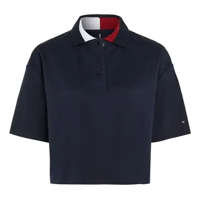 TOMMY HILFIGER Póló tengerészkék / bíbor / fehér