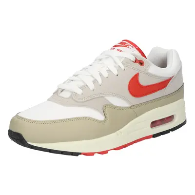 Nike Sportswear Rövid szárú sportcipők 'AIR MAX 1' bézs / piros / fehér / gyapjúfehér