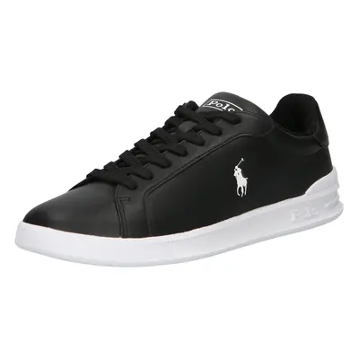 Polo Ralph Lauren Rövid szárú sportcipők 'HRT CT II-SNEAKERS-HIGH TOP LA' fekete / fehér