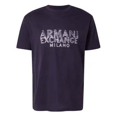 ARMANI EXCHANGE Póló sötétkék / fehér