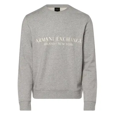 ARMANI EXCHANGE Tréning póló világosszürke / fehér