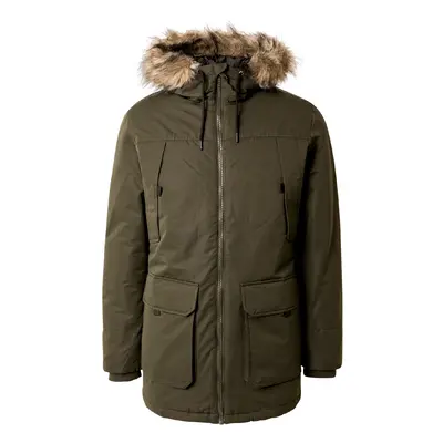 JACK & JONES Téli parka 'JJECONSTRUCT' világosbarna / olíva