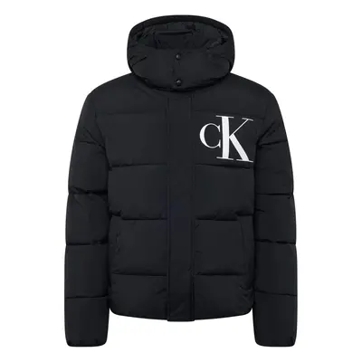 Calvin Klein Jeans Téli dzseki 'ESSENTIALS' fekete / fehér