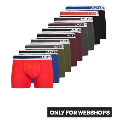 JACK & JONES Boxeralsók 'Jimmy' kék / sötétszürke / olíva / bordó / vérvörös / fekete