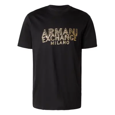 ARMANI EXCHANGE Póló világos sárga / khaki / fekete