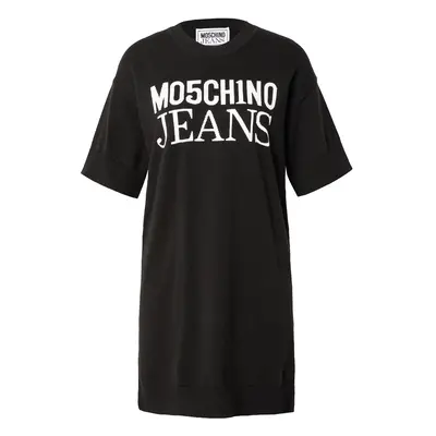 Moschino Jeans Kötött ruhák fekete / fehér