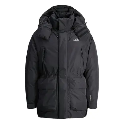 JACK & JONES Téli parka 'JORKANI' fekete / fehér