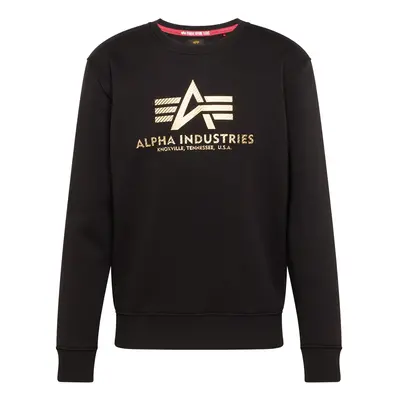 ALPHA INDUSTRIES Tréning póló arany / fekete