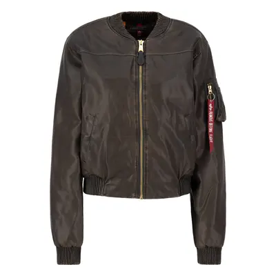 ALPHA INDUSTRIES Átmeneti dzseki 'MA-1 FL' barna / vérvörös / fehér