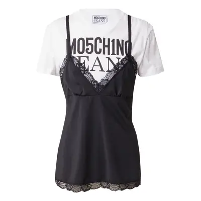 Moschino Jeans Póló fekete / fehér