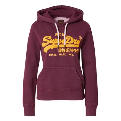 Superdry Tréning póló sárga / borvörös / fehér