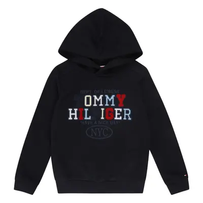 TOMMY HILFIGER Tréning póló tengerészkék / pasztellkék / piros / fehér