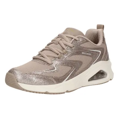 SKECHERS Rövid szárú sportcipők 'TRES-AIR UNO' taupe / ezüst / fehér