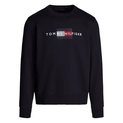 TOMMY HILFIGER Tréning póló éjkék / rubinvörös / fehér