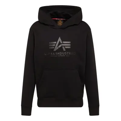 ALPHA INDUSTRIES Tréning póló sötétszürke / fekete