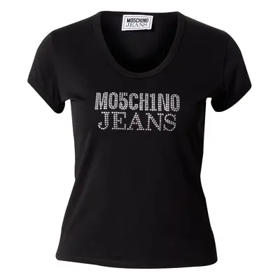 Moschino Jeans Póló fekete / ezüst