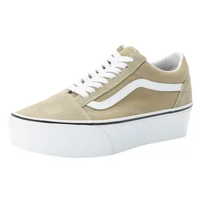 VANS Rövid szárú sportcipők 'Old Skool' khaki / fehér