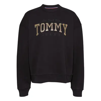 Tommy Jeans Tréning póló arany / fekete