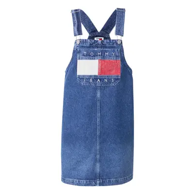 Tommy Jeans Kantáros szoknyák 'Pinafore' kék farmer / piros / fehér