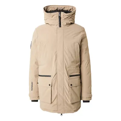 Superdry Téli parka cappuccinobarna / fekete