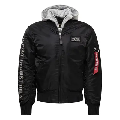 ALPHA INDUSTRIES Átmeneti dzseki 'MA-1 D-Tec SE' szürke / piros / fekete / fehér