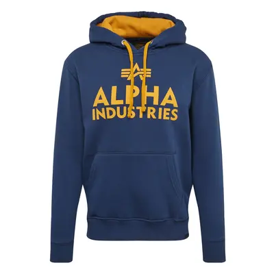 ALPHA INDUSTRIES Tréning póló tengerészkék / sáfrány