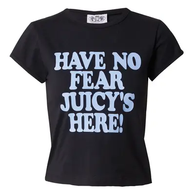 Juicy Couture Póló 'HAVE NO FEAR' világoskék / fekete