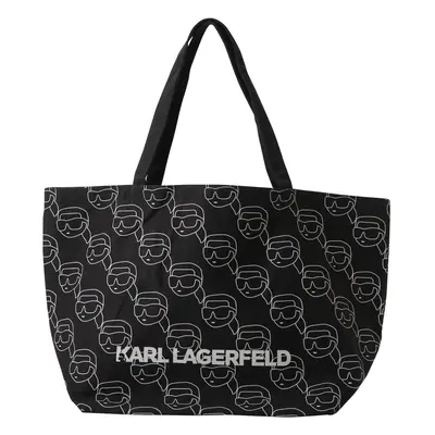 Karl Lagerfeld Shopper táska 'IKON' fekete / fehér