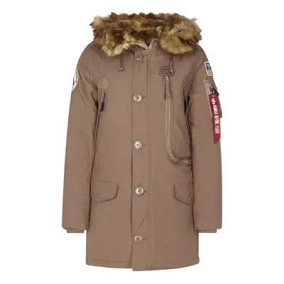 ALPHA INDUSTRIES Téli parka 'Polar' tengerészkék / barna / piros / fehér