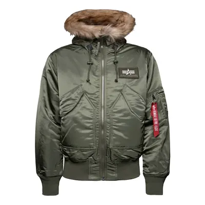 ALPHA INDUSTRIES Átmeneti dzseki barna / zöld / piros / fehér