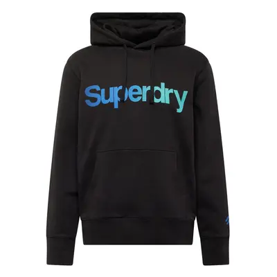 Superdry Tréning póló türkiz / királykék / fekete