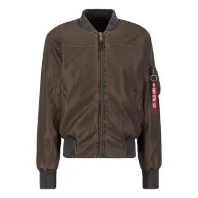 ALPHA INDUSTRIES Átmeneti dzseki 'MA-1 FL' barna / vérvörös