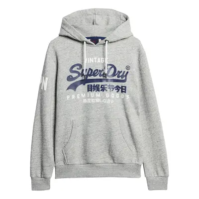 Superdry Tréning póló éjkék / szürke melír / fehér