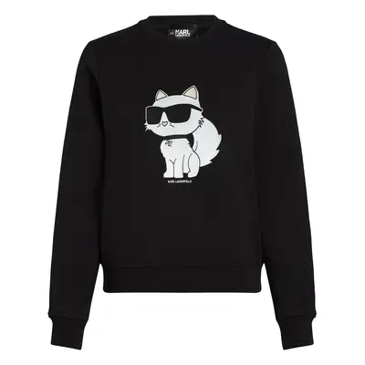 Karl Lagerfeld Tréning póló 'Ikonik 2.0 Choupette' krém / fekete / fehér