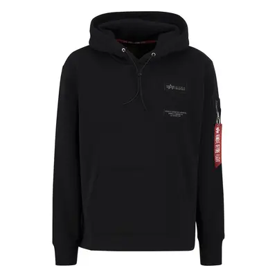 ALPHA INDUSTRIES Tréning póló piros / fekete