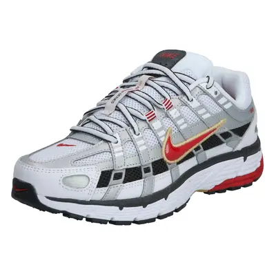 Nike Sportswear Rövid szárú sportcipők 'P-6000' piros / fekete / ezüst / fehér