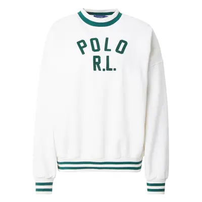 Polo Ralph Lauren Tréning póló sötétzöld / fehér