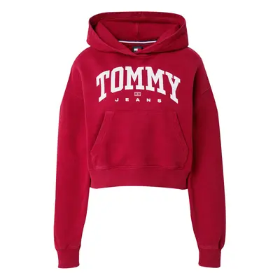 Tommy Jeans Tréning póló gránátalma / fehér