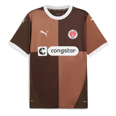 PUMA Mezek 'FC St. Pauli 24/25' gesztenyebarna / csokoládé / fekete / fehér