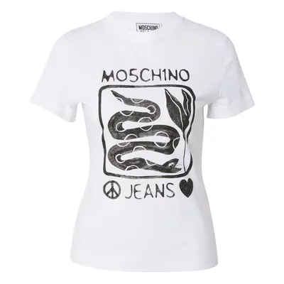 Moschino Jeans Póló fekete / fehér