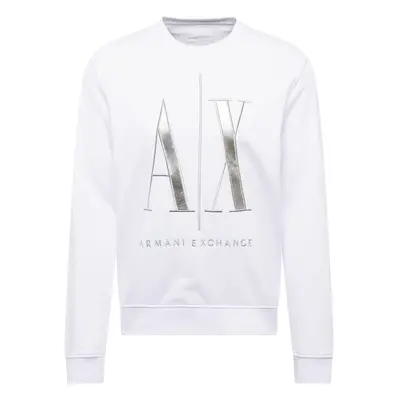 ARMANI EXCHANGE Tréning póló ezüst / fehér