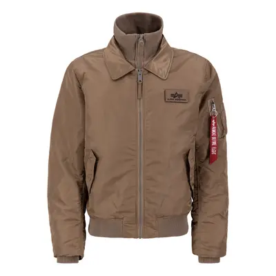 ALPHA INDUSTRIES Átmeneti dzseki 'Jet Blast' taupe / piros / fehér