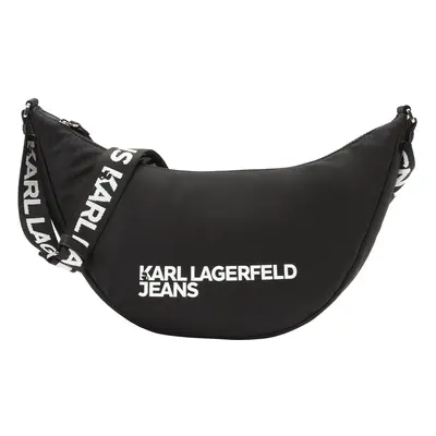 KARL LAGERFELD JEANS Övtáska 'ESSENTIAL' fekete / fehér