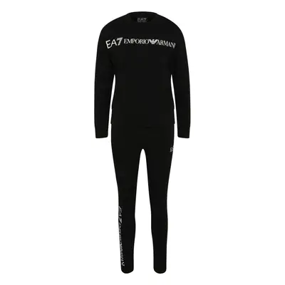 EA7 Emporio Armani Jogging ruhák fekete / fehér