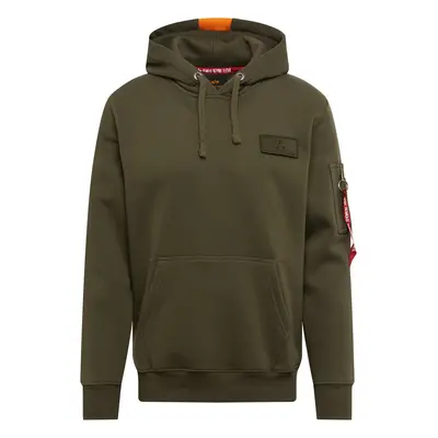 ALPHA INDUSTRIES Tréning póló 'Red Stripe' khaki / narancs / piros / fehér