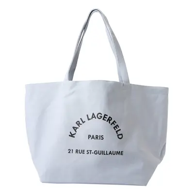 Karl Lagerfeld Shopper táska 'Rue St-Guillaume' világoskék / fekete