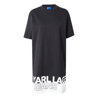 KARL LAGERFELD JEANS Ruha fekete / fehér